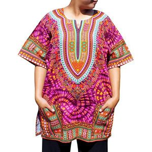 Ethnic & Cultural Costumes |   Men’s Modern African Outfits Plus Size African Print Dashiki Masquerade Adults Top Party Pink Cosplay & Costumes Ethnic & Cultural Costumes