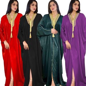 Ethnic & Cultural Costumes |   Women’s Dress Abaya Religious Saudi Arabic Arabian Muslim Ramadan Adults Dress Green Cosplay & Costumes Ethnic & Cultural Costumes