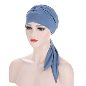 Ethnic & Cultural Costumes |   Women’s Hat Hijab / Khimar Religious Arabian Muslim Ramadan Solid Colored Adults Headpiece Denim Blue Cosplay & Costumes Denim Blue