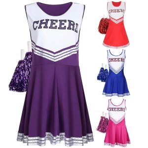 Halloween & Carnival Costumes |   Cheerleader Outfits Halloween Cosplay Costume Party Costume Masquerade Halloween Women’s for Halloween Masquerade Mardi Gras Performance Party Halloween Adults’ Purple Cosplay & Costumes Halloween & Carnival Costumes