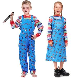 Halloween & Carnival Costumes |   Chucky Scary Doll Scary Costume Cosplay Costume Stripes Boys Girls’ for Halloween Carnival Mardi Gras Performance Party Kid’s Boys Cosplay & Costumes Boys