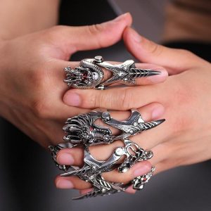 Halloween & Carnival Costumes |   Dragon Finger Claws Knuckle Armor Ring Adults’ Unisex Punk Gothic Dress Up Halloween Halloween Carnival Mardi Gras Easy Halloween Costumes Cosplay & Costumes Halloween & Carnival Costumes