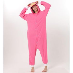 Kigurumi Pajamas |   Adults’ Kigurumi Pajamas Nightwear Shark Bear Monster Animal Onesie Pajamas Flannel Cosplay For Men and Women Christmas Animal Sleepwear Cartoon Pink Cosplay & Costumes Kigurumi Pajamas