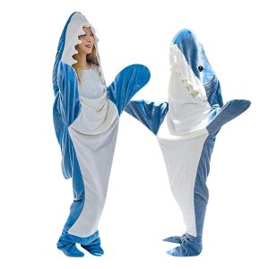 Kigurumi Pajamas |   Shark Blanket Kigurumi Pajamas Sofa Blanket for Adults’ Unisex Cute Christmas Halloween Carnival Easy Halloween Costumes Blue Cosplay & Costumes Blue