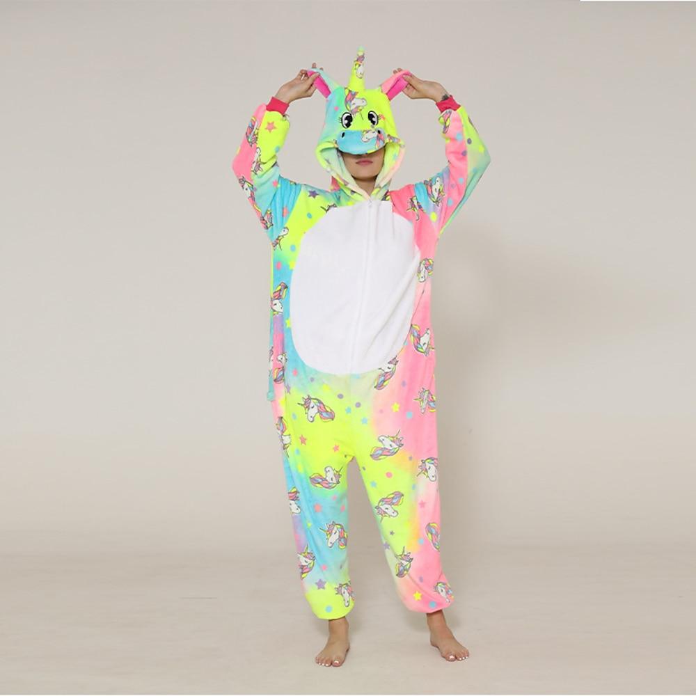 Kigurumi Pajamas |   Adults’ Kigurumi Pajamas Nightwear Giraffe Unicorn Zebra Character Onesie Pajamas Flannel Cosplay For Men and Women Carnival Animal Sleepwear Cartoon Yellow Cosplay & Costumes Kigurumi Pajamas